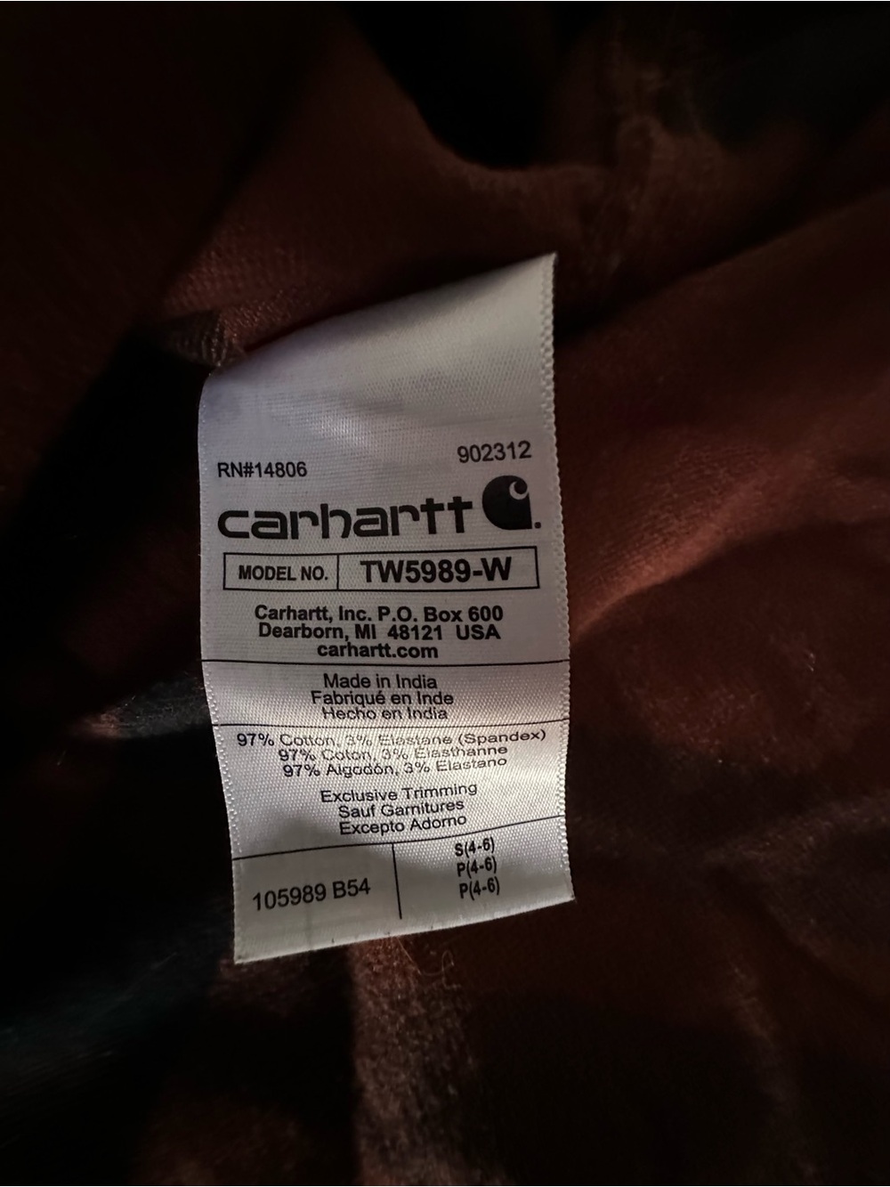 Carhartt Rugged Flex Flannel Shirt - Rust Plaid - Picture 7 of 7